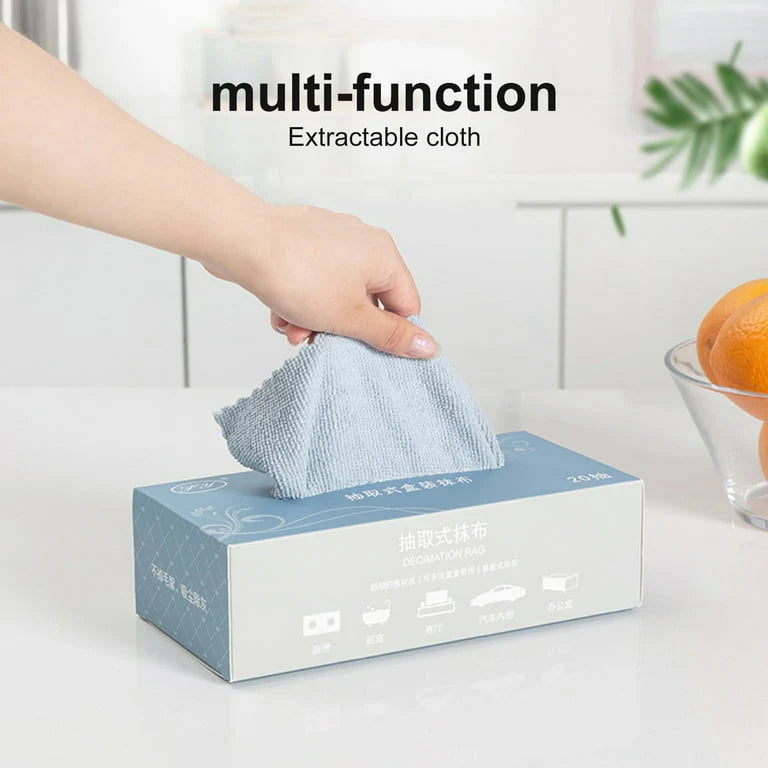 Reusable Microfiber Cleaning Cloths Box (20 Pieces)