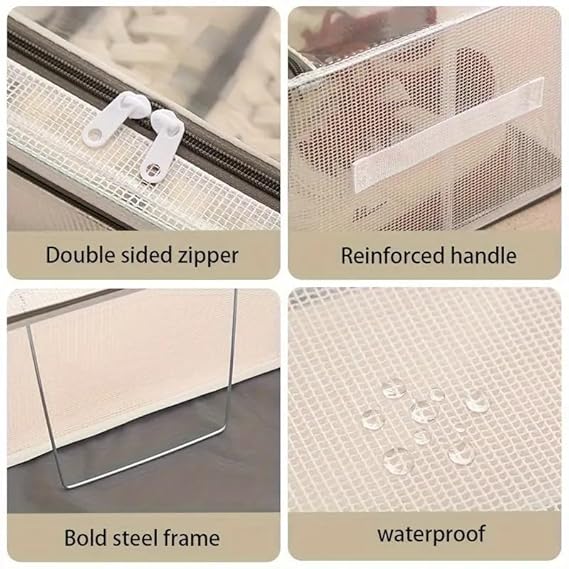 Foldable Transparent Storage Box for Shoes, Toys, Clothes, Books