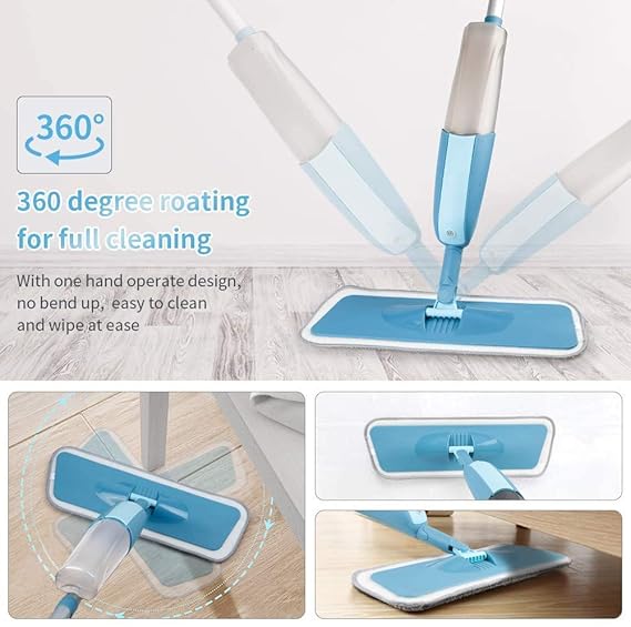 Microfiber Floor Cleaning Spray Mop with Removable Washable Cleaning Pad
