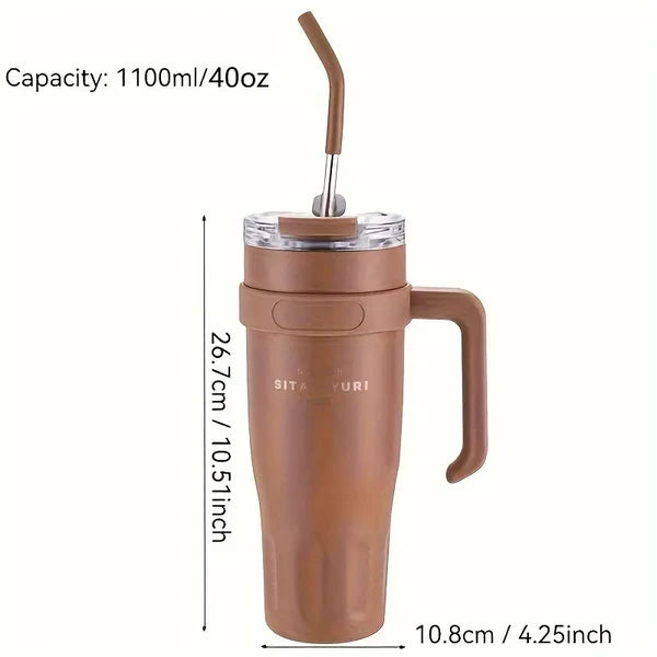 Large-Capacity Stainless Steel Insulated Tumbler