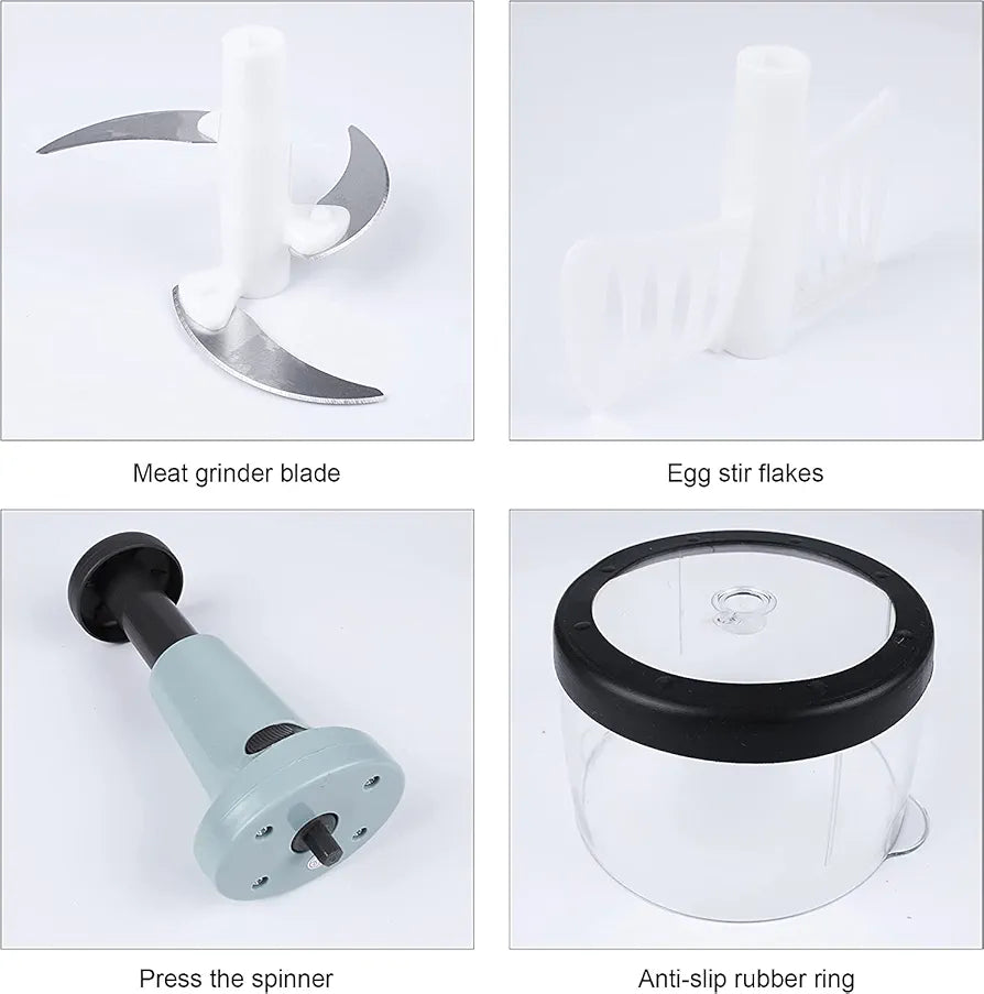 Hand Press Food Vegetable Chopper 1.5L