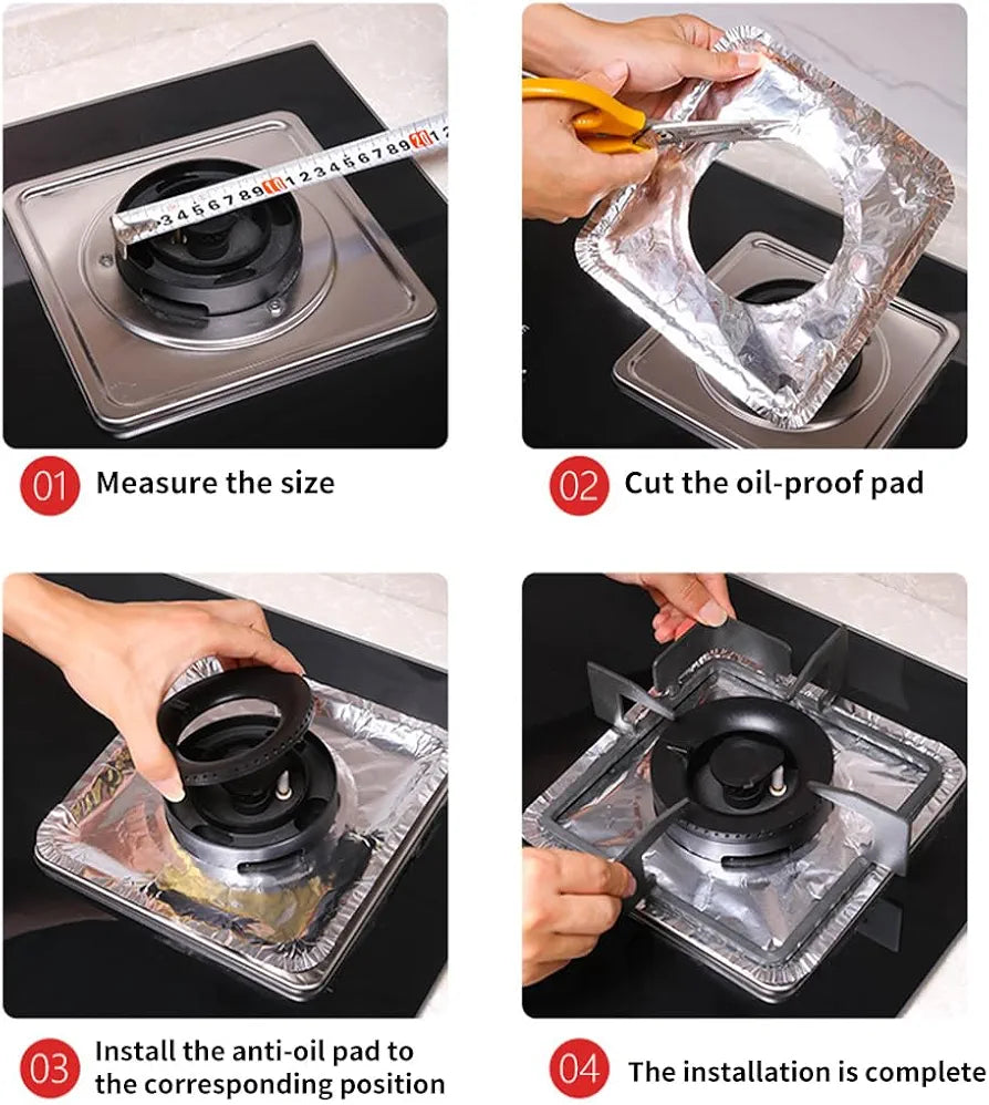 Pack Of 10 Gas Stove Protective Mat