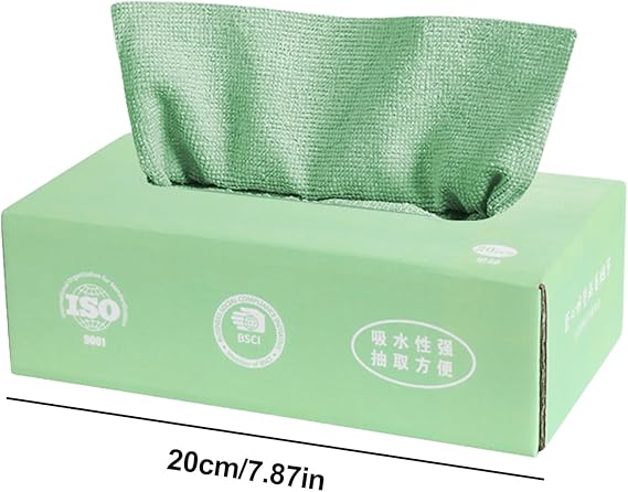 Reusable Microfiber Cleaning Cloths Box (20 Pieces)