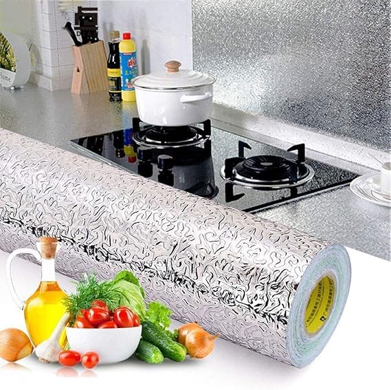 Buy 2 Get 1 Free Silver Aluminium foil Stickers 60 X 200 CM