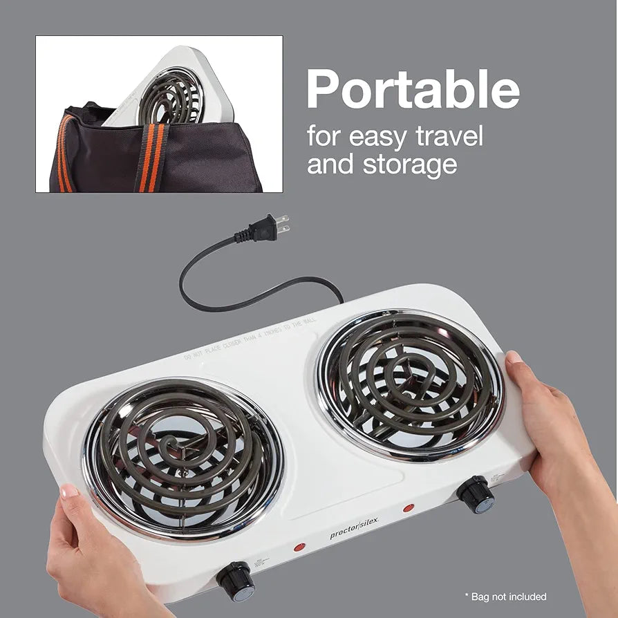 Double Electric Hot Stove with 5-Stage Control