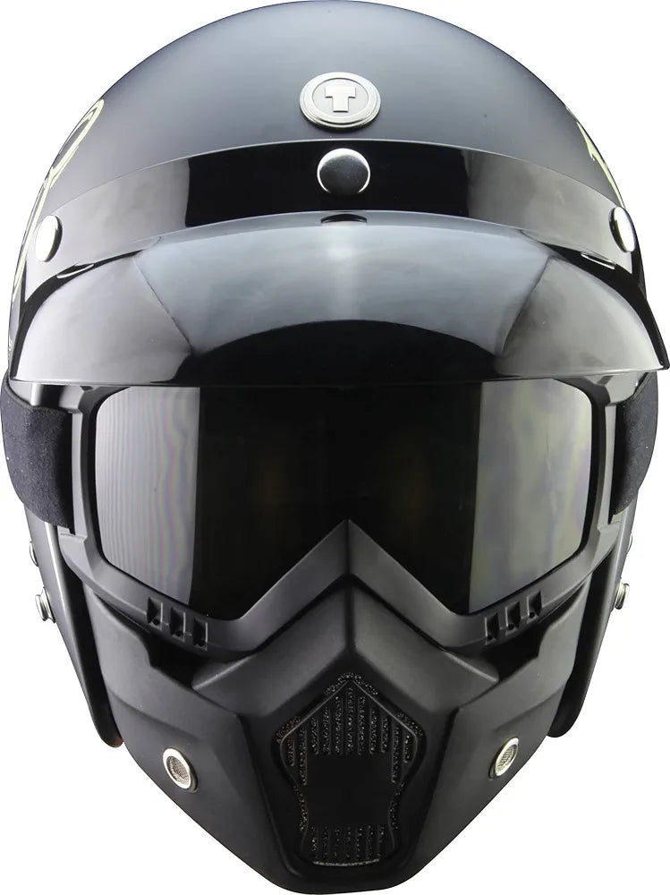 MASK Unisex Adult Goggle Mask for All Open Half Face Helmet