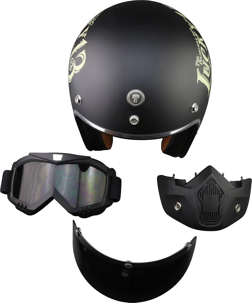 MASK Unisex Adult Goggle Mask for All Open Half Face Helmet