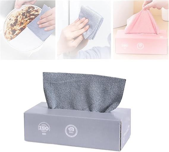 Reusable Microfiber Cleaning Cloths Box (20 Pieces)