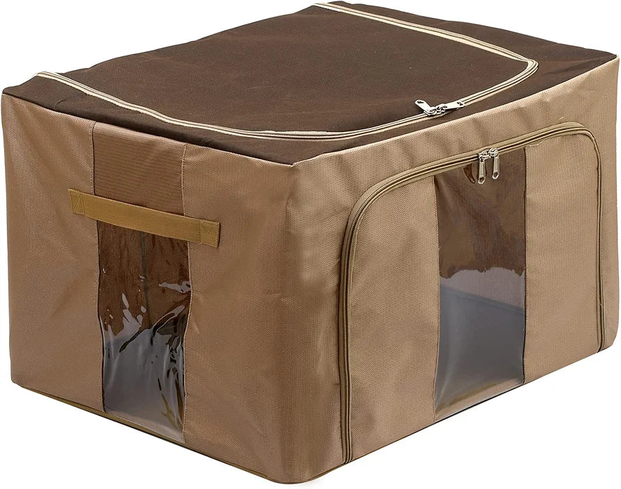 Oxford Fabric Storage Box with Steel Frame for Clothes Bed Sheets Blanket