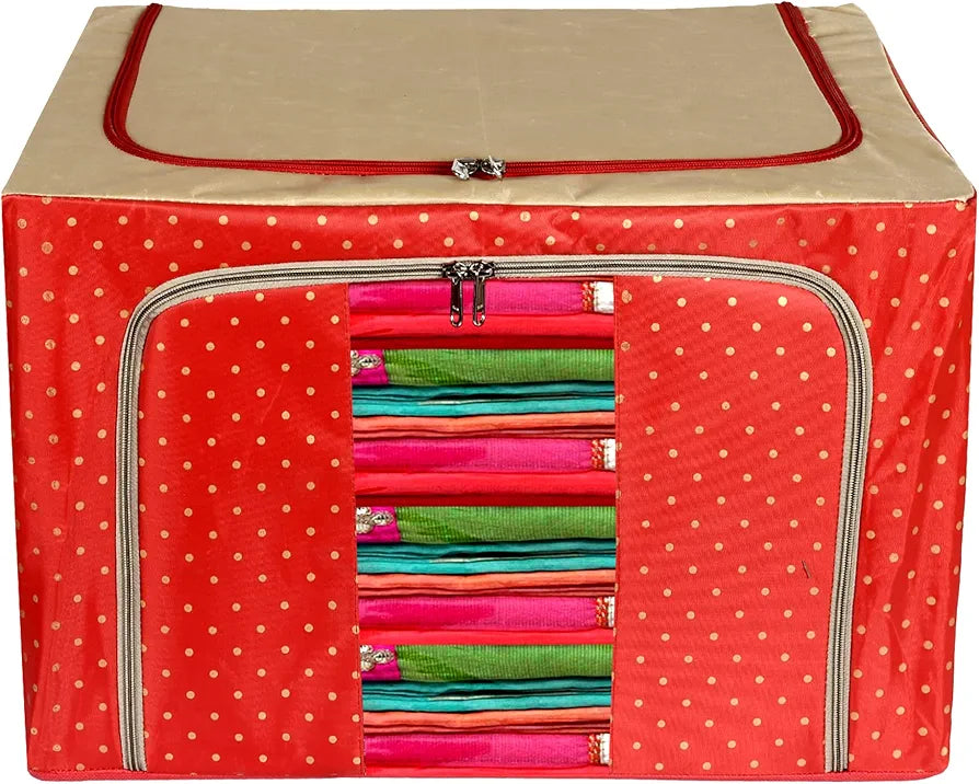 Oxford Fabric Storage Box with Steel Frame for Clothes Bed Sheets Blanket