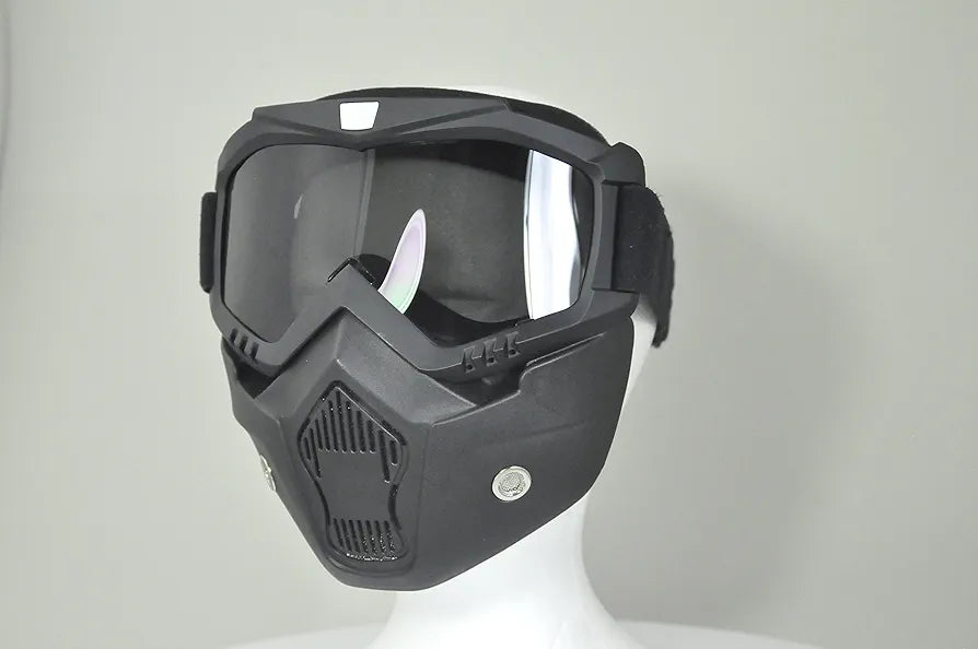 MASK Unisex Adult Goggle Mask for All Open Half Face Helmet