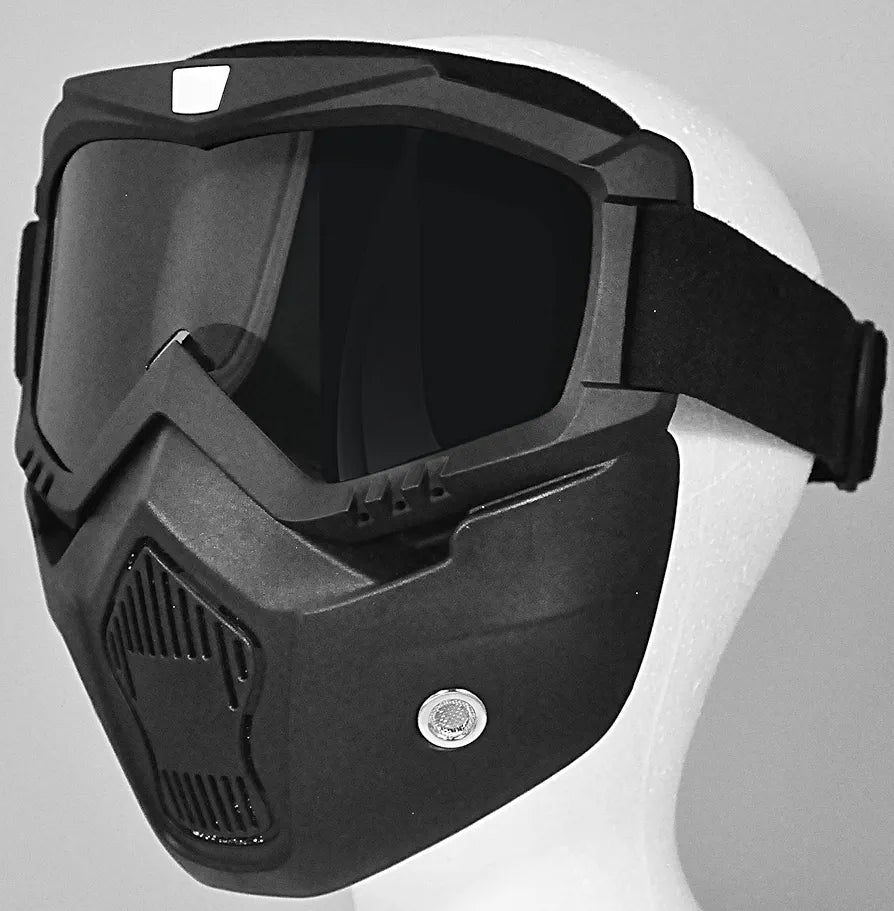 MASK Unisex Adult Goggle Mask for All Open Half Face Helmet