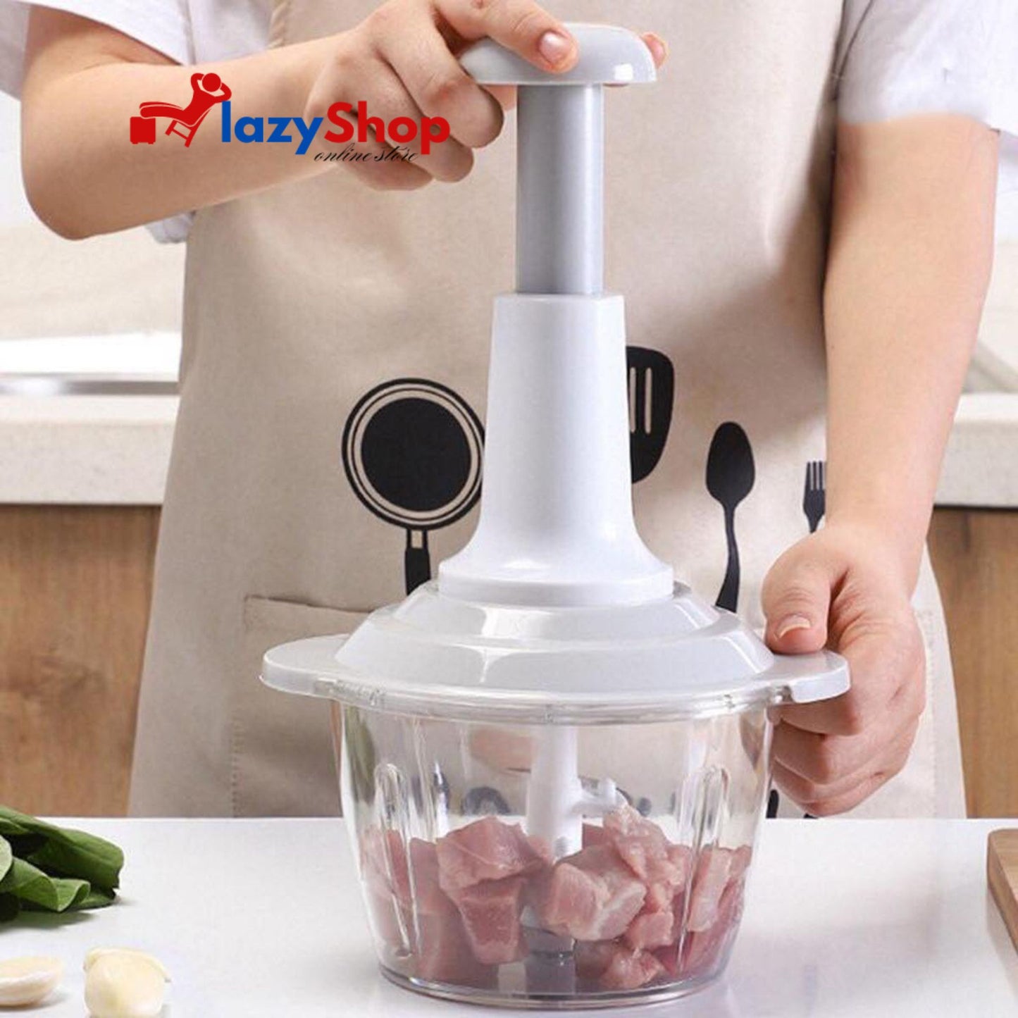 Hand Press Food Vegetable Chopper 1.5L