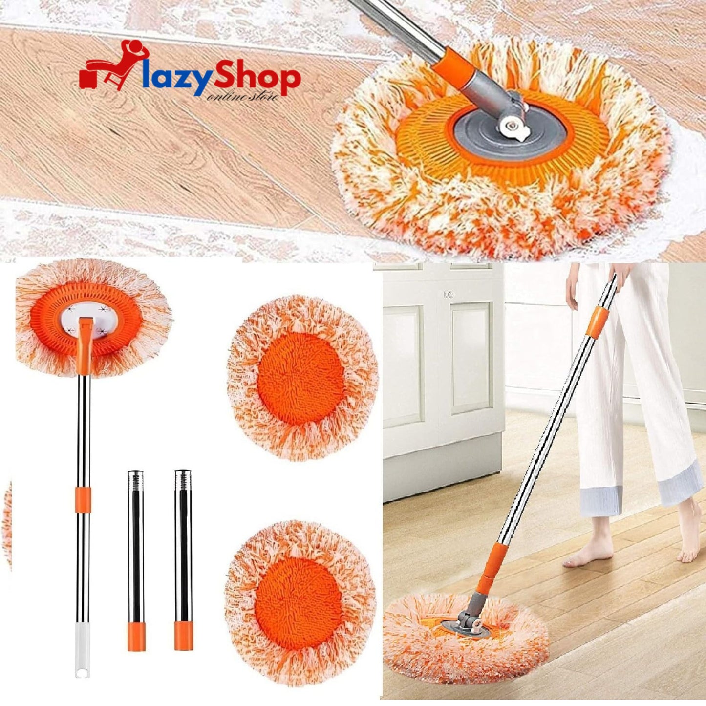 360° Rotatable Sun Flower Adjustable Cleaning Mop