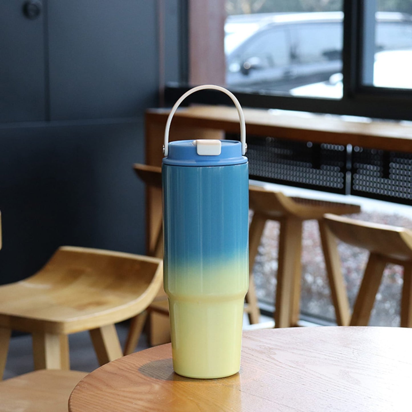 40oz Tumbler with Lid and Straw Water Bottle with Handle