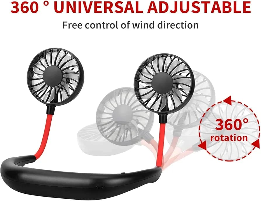 Portable Rechargeable Neck Fan