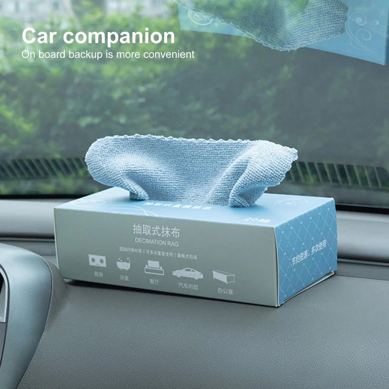 Reusable Microfiber Cleaning Cloths Box (20 Pieces)