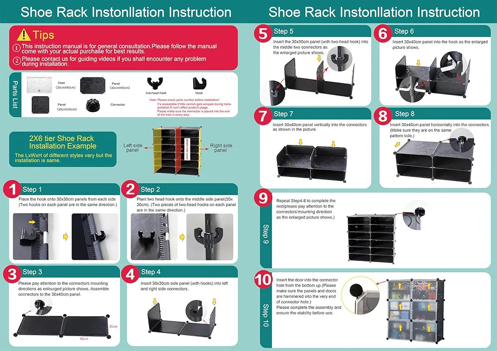 Foldable Shoe Rack Organizer