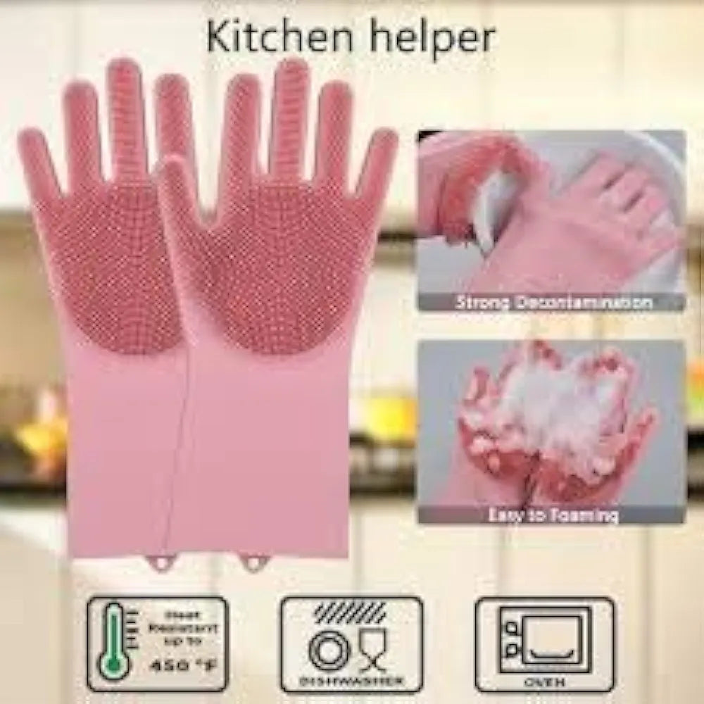 Dish Washing Silicon Hand Gloves