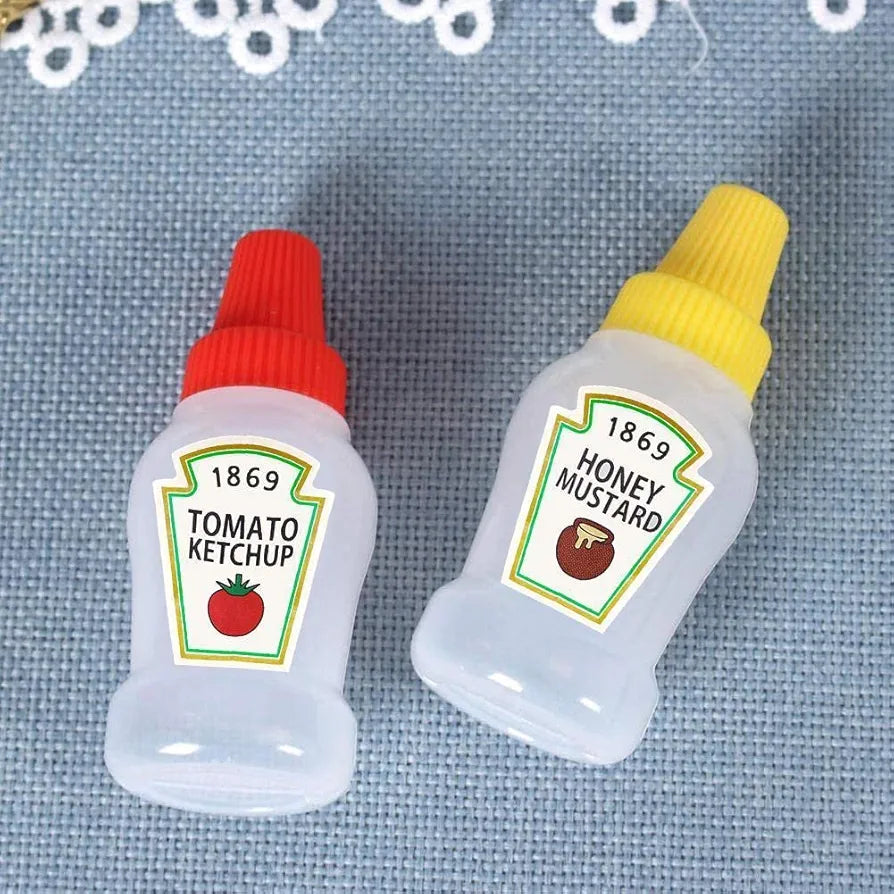 Pack of 2 Mini Tomato Ketchup Bottle