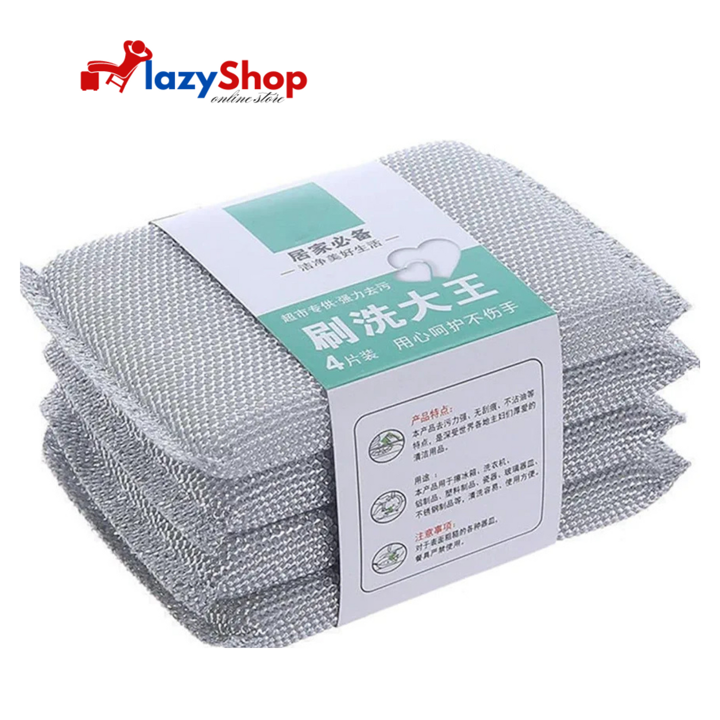 Pack Of 4 Sponge Scrubber