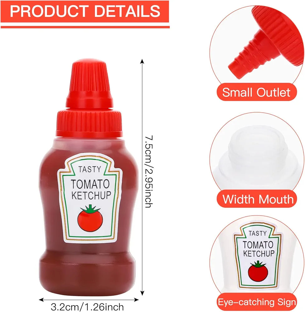 Pack of 2 Mini Tomato Ketchup Bottle