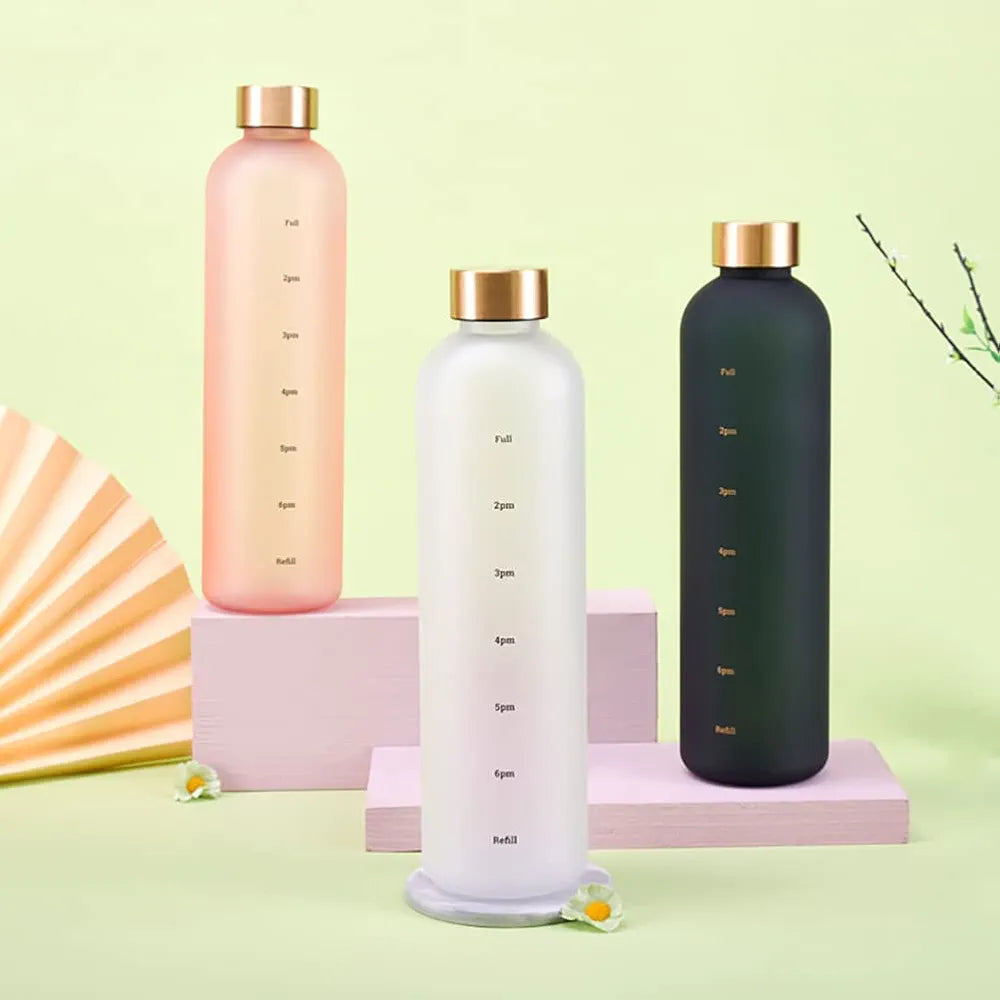 Slim Water Bottle With Time Marker