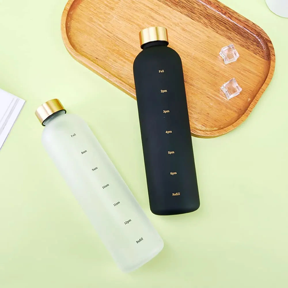 Slim Water Bottle With Time Marker