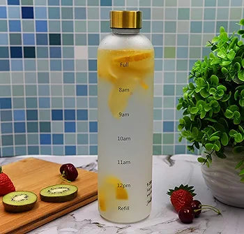 Slim Water Bottle With Time Marker