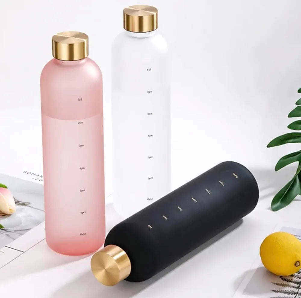Slim Water Bottle With Time Marker