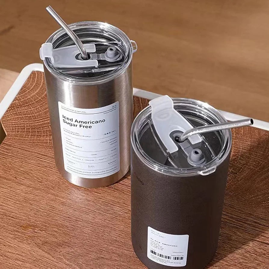 Ice Coffee Cup Thermal Flask Stainless Steel Mug