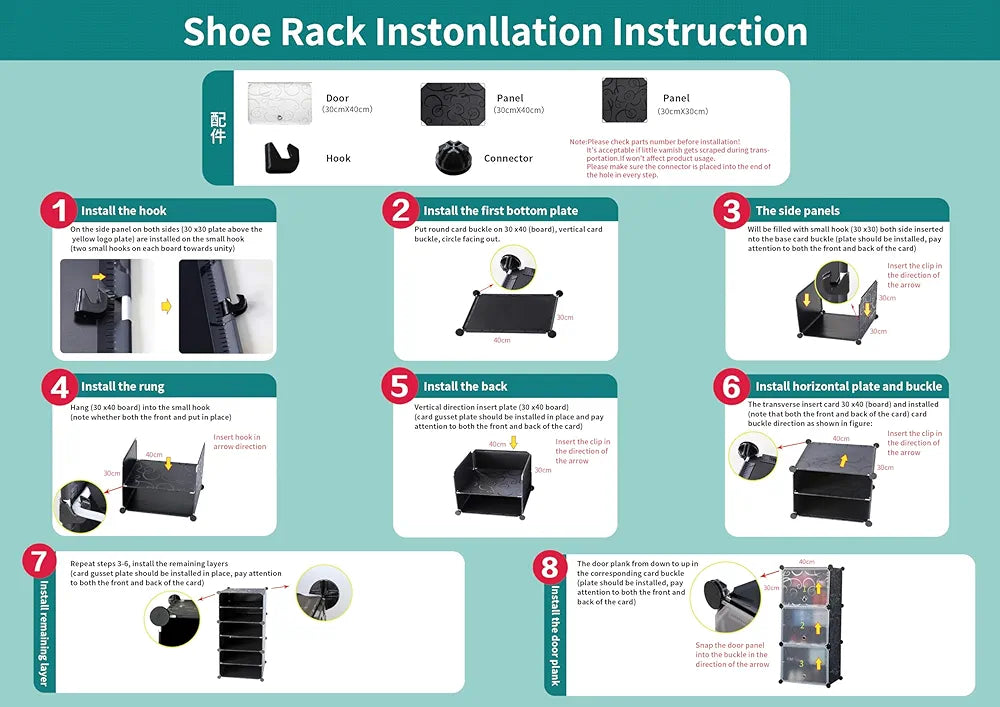 Foldable Shoe Rack Organizer