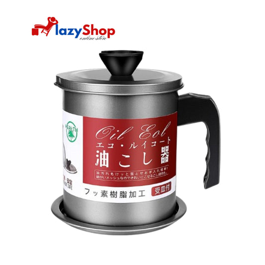 Stainless Steel Oil Storage Pot with Handle And Lid