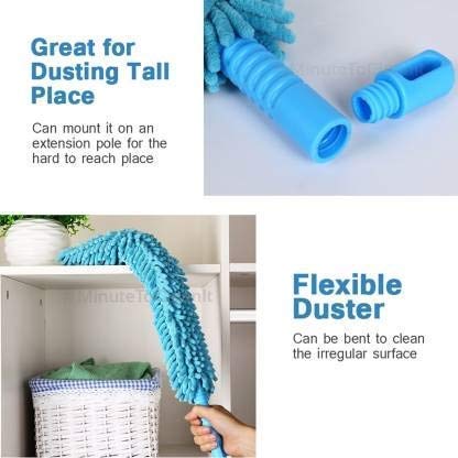 Cleaning Microfiber Duster Flexible Brush Easy Cleaning (Random Color)