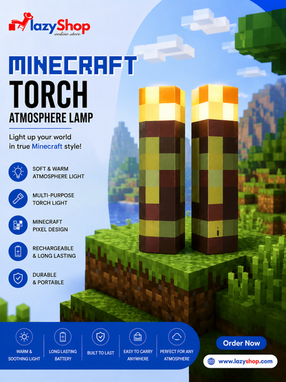 Minecraft Torch LED Lamp
