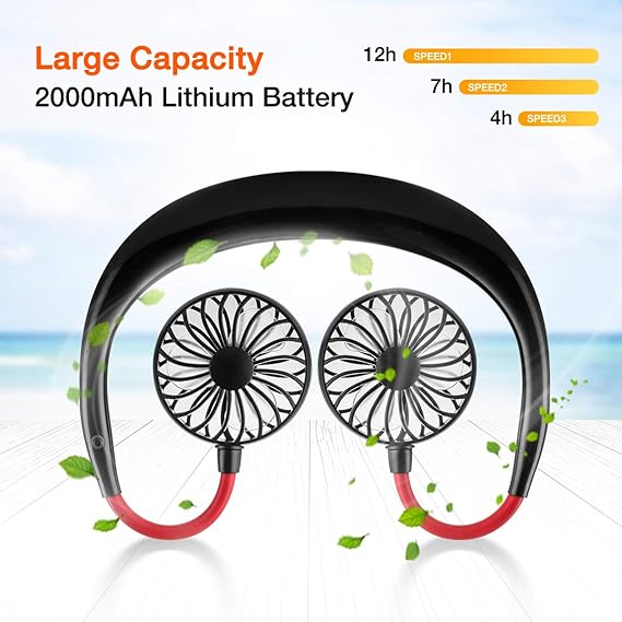 Portable Rechargeable Neck Fan