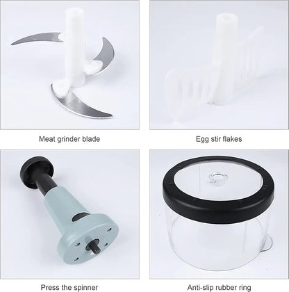 Hand Press Food Vegetable Chopper 1.5L