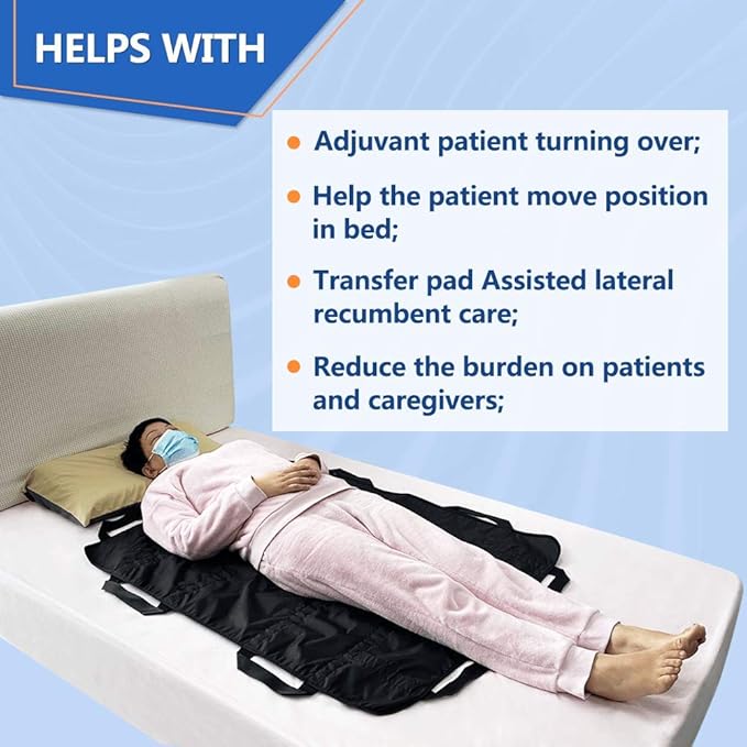 Positioning Bed Pad Patient Transfer Sheet with Handles Washable Draw Sheets Mattress