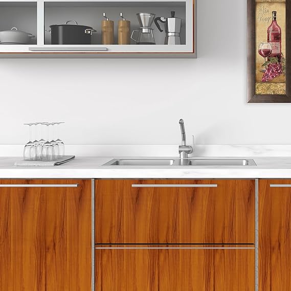 Pack Of 4 Brown Wood Wallpaper Peel (40x200)