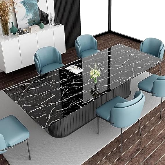 Pack Of 2 Black Marble Wallpaper Peel and Stick Waterproof (60X200)
