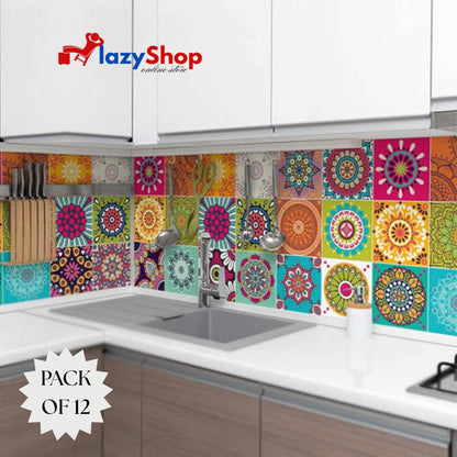 Pack Of 12 Wall Attraction Tile Stickers