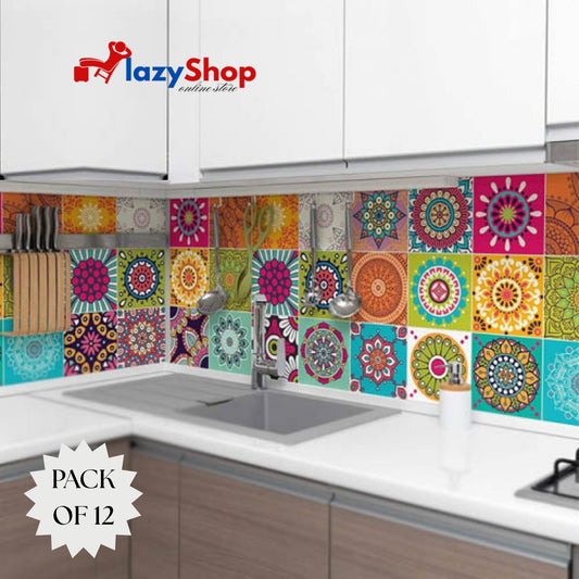Pack Of 12 Wall Attraction Tile Stickers