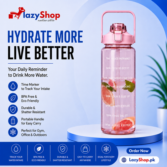 2 L Capacity Transparent Water Bottles