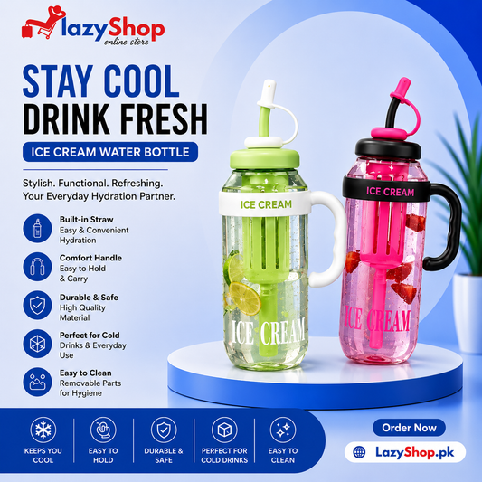 Ice Cream Plastic Water Bottle
