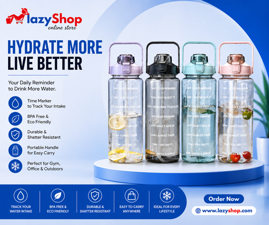 2 L Capacity Transparent Water Bottles