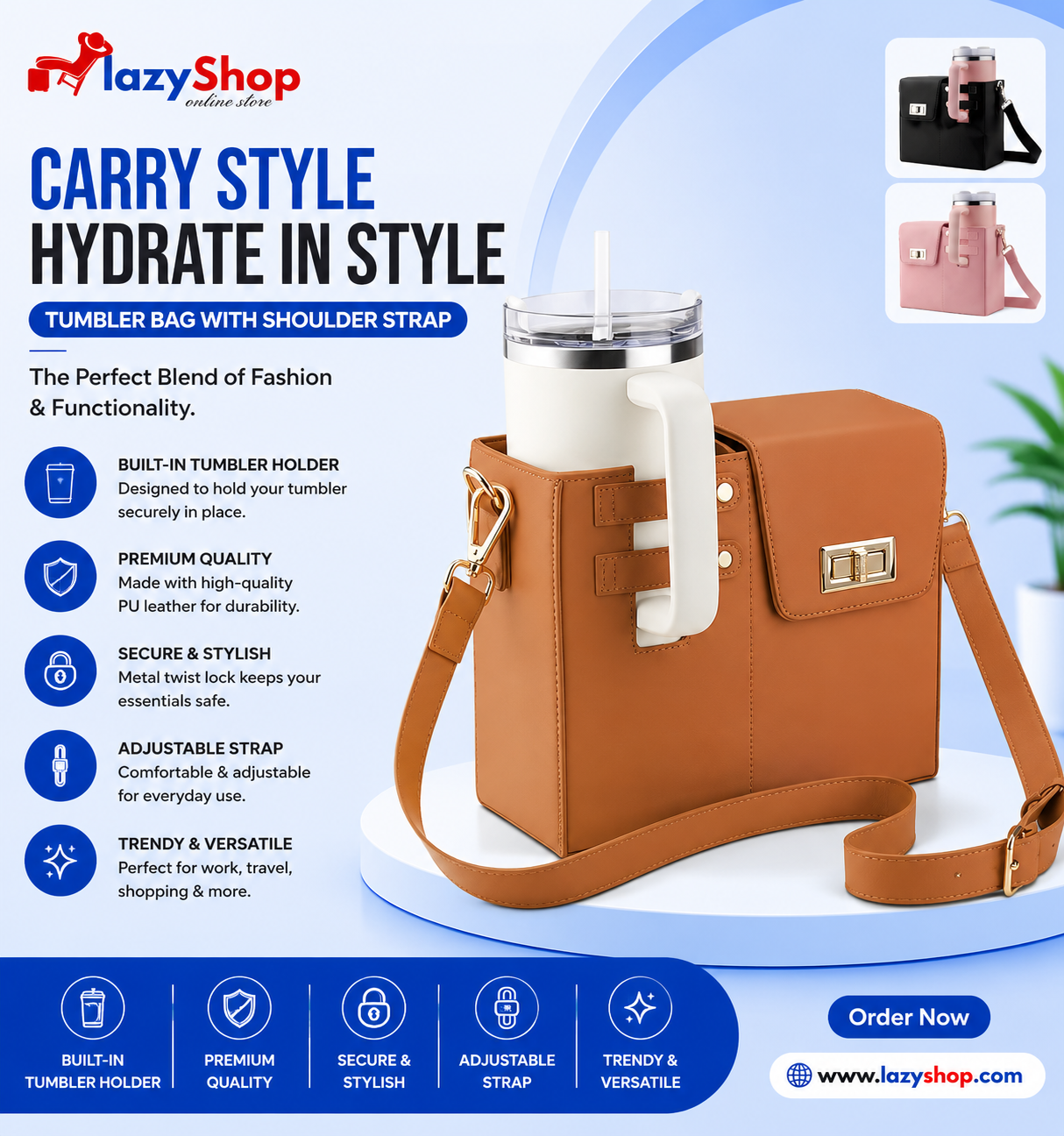 Crossbody Tumbler Bag