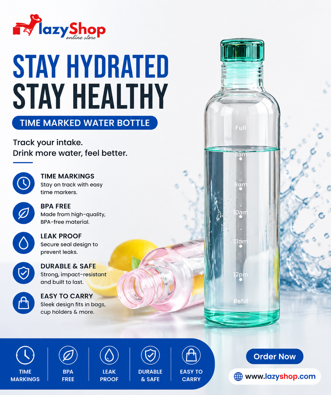 Transparent Bottle (Plastic)