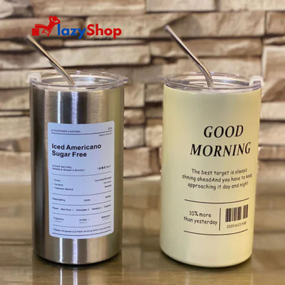 Ice Coffee Cup Thermal Flask Stainless Steel Mug