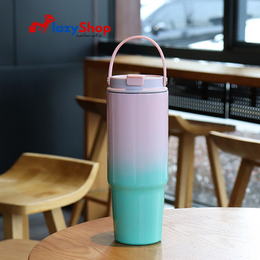40oz Tumbler with Lid and Straw Water Bottle with Handle