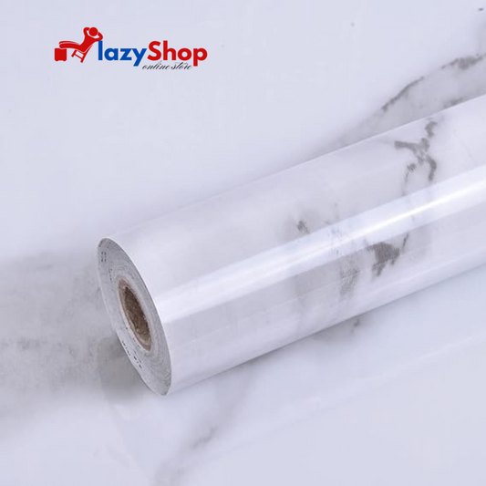 Pack Of 3 White Marble Wallpaper Peel and Stick Waterproof (60X200)